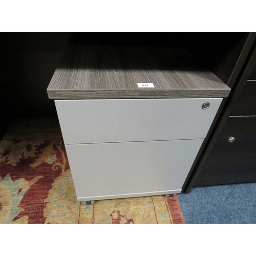 847 - A MODERN OFFICE TWO DRAWER FILING CABINET