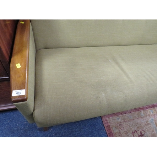 880 - A MID CENTURY UPHOLSTERED SETTEE