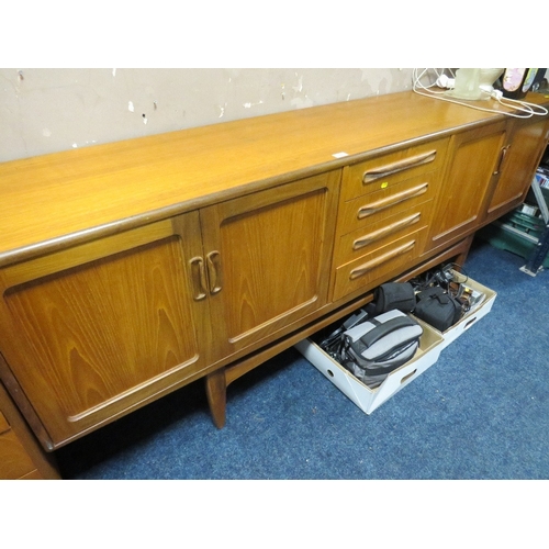 922 - A MID CENTURY TEAK G PLAN SIDEBOARD W- 214CM