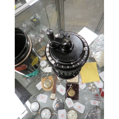 230 - A BOXED METAL CASED CURTA CALCULATOR