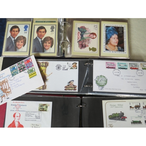 152 - THREE ALBUMS OF FIRST DAY COVERS, together with three boxes of loose stamps and loose sleeves of sta... 