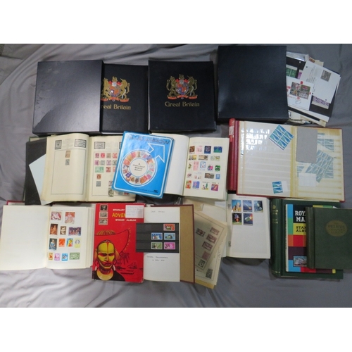 156 - EIGHT ALBUMS OF BRITISH, COMMONWEALTTH AND WORLD STAMPS, several empty albums together with a large ... 