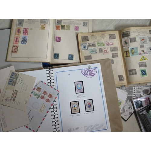 161 - FOUR LARGE ALBUMS OF STAMPS, mainly Royal Wedding / Charles & Di etc., plus a further eight smaller ... 