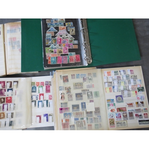 172 - TWELVE STAMP ALBUMS / STOCKBOOKS, containing stamps from Romania, Finland, Hungary, Belgium etc.