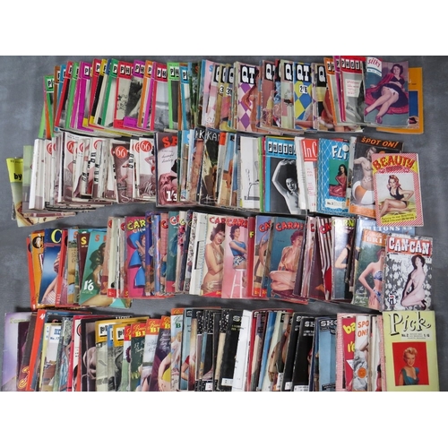 221 - A TRAY OF MAINLY 1950s / 1960s GLAMOUR MAGAZINES, to include 39 x Photoart, 27 x Carnival, 28 x '66'... 