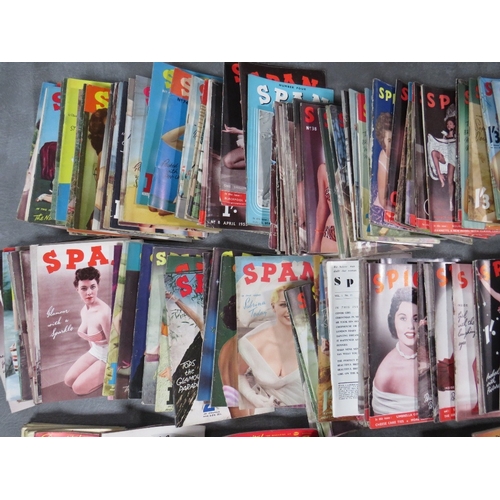 223 - A TRAY CONTAINING MAINLY 1950s & 1960s GLAMOUR MAGAZINES, to inlcude 62 x Span including number 1,2,... 