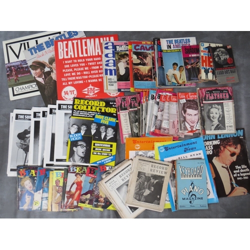 227 - A TRAY OF MUSIC INTEREST ITEMS TO INCLUDE BEATLEMANIA LP RECORD, The Beatles Rock n Roll Music Volum... 