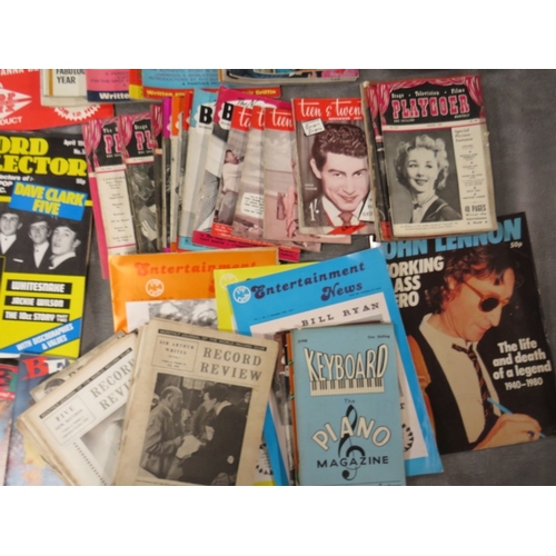 227 - A TRAY OF MUSIC INTEREST ITEMS TO INCLUDE BEATLEMANIA LP RECORD, The Beatles Rock n Roll Music Volum... 