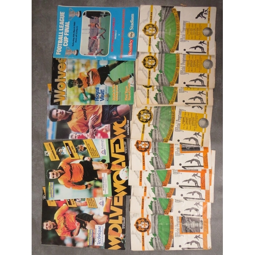 236 - A SELECTION OF VINTAGE WOLVERHAMPTON WANDERERS FOOTBALL PROGRAMMES, to include four from the 1948 / ... 