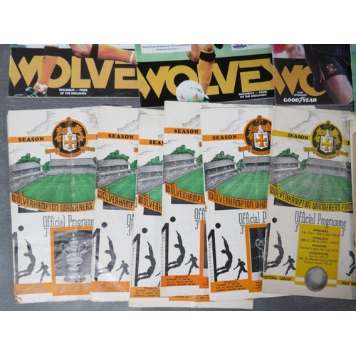 236 - A SELECTION OF VINTAGE WOLVERHAMPTON WANDERERS FOOTBALL PROGRAMMES, to include four from the 1948 / ... 