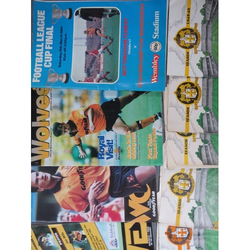 236 - A SELECTION OF VINTAGE WOLVERHAMPTON WANDERERS FOOTBALL PROGRAMMES, to include four from the 1948 / ... 