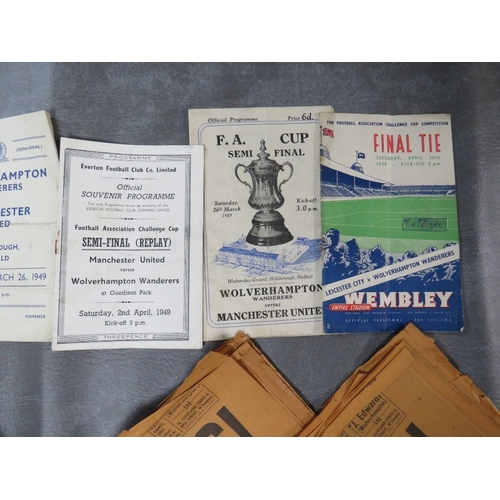 237 - WOLVERHAMPTON WANDERERS v LEICESTER CITY 1947 FA CUP FINAL PROGRAMME, Wolverhampton Wanderers v Manc... 