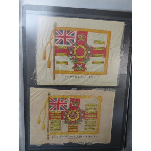 201 - AN ALBUM OF 'BDV' CIGARETTE SILKS, to include flags, military, etc.