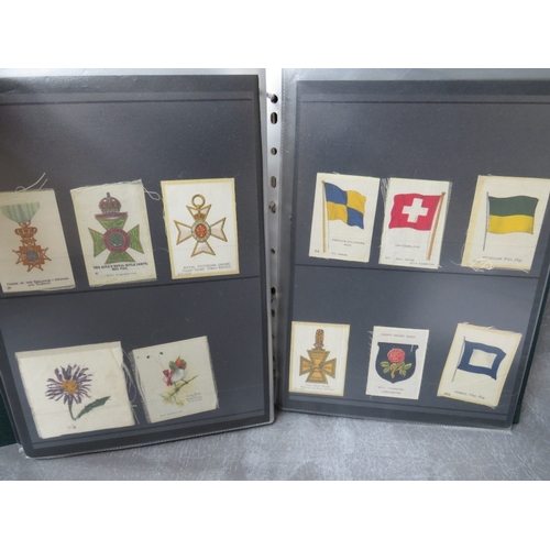 201 - AN ALBUM OF 'BDV' CIGARETTE SILKS, to include flags, military, etc.