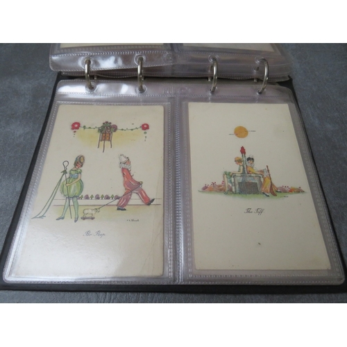 213 - TWO VINTAGE POSTCARDS ALBUMS, together with a tray of loose postcards with many vintage examples