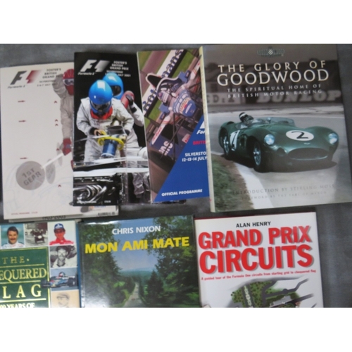 196 - A QUANTITY OF MOTOR SPORT BOOKS, to include 'Mon Ami Mate', 'The Glory of Goodwood', etc. (14)