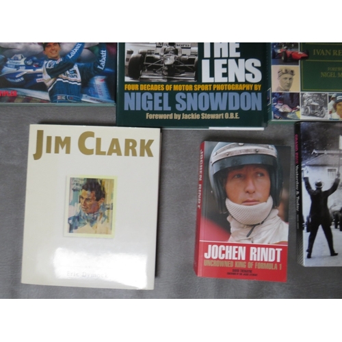 196 - A QUANTITY OF MOTOR SPORT BOOKS, to include 'Mon Ami Mate', 'The Glory of Goodwood', etc. (14)