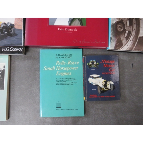 197 - A QUANTITY OF BOOKS ON MOTORING MANUFACTURERS, mainly Bugatti, Rolls Royce, (15)