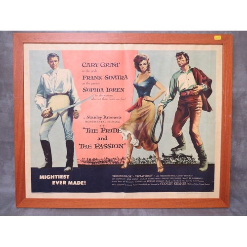 233 - 'THE PRIDE AND THE PASSION' FRAMED ADVERTISING POSTER, together with Jack Dempsey Restaurant menu si... 