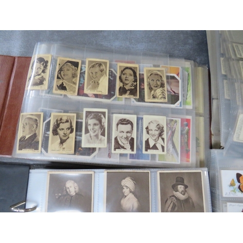 205 - SIX ALBUMS OF CIGARETTE / TEA CARDS, by Wills, Sarony, Sunripe, Cavenders etc., to include vintage s... 