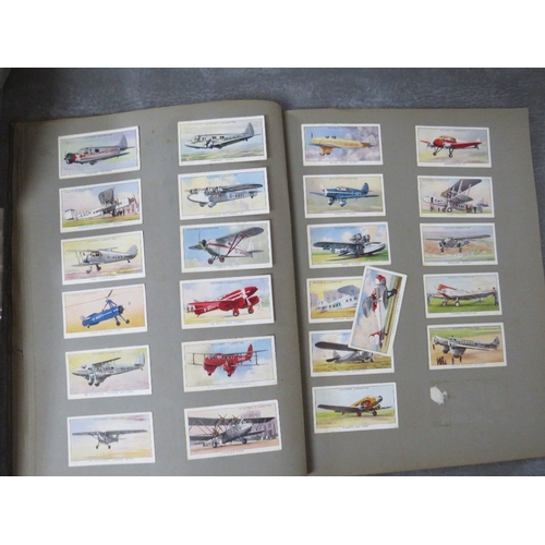 205 - SIX ALBUMS OF CIGARETTE / TEA CARDS, by Wills, Sarony, Sunripe, Cavenders etc., to include vintage s... 