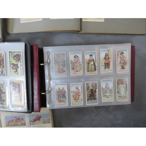 205 - SIX ALBUMS OF CIGARETTE / TEA CARDS, by Wills, Sarony, Sunripe, Cavenders etc., to include vintage s... 