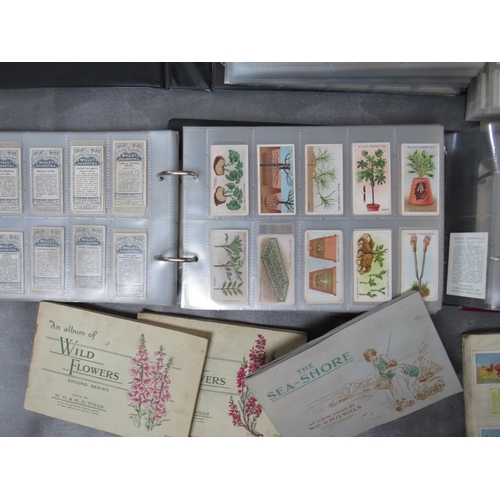 205 - SIX ALBUMS OF CIGARETTE / TEA CARDS, by Wills, Sarony, Sunripe, Cavenders etc., to include vintage s... 