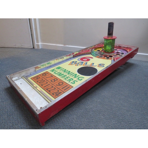 522 - A VINTAGE HAND PAINTED FAIRGROUND WINNING NUMBER CANE BOARD, with revolving score board with central... 