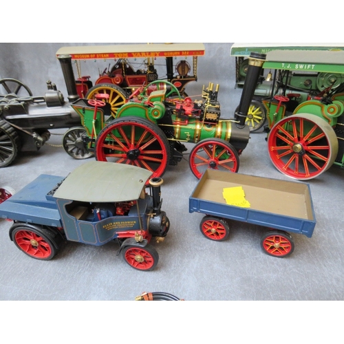 368 - A COLLECTION OF SEVEN TRACTION / STEAM ENGINES, to include T J Swift Bloxwich, Tom Yardley Gisburn, ... 