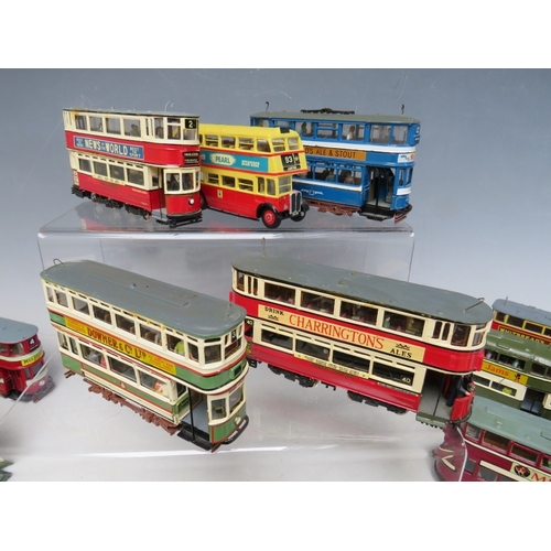 440 - NINETEEN MODEL TRAMS, to include Blackpool examples