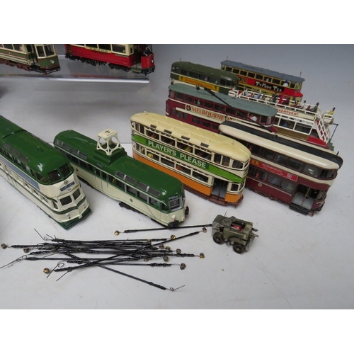 440 - NINETEEN MODEL TRAMS, to include Blackpool examples