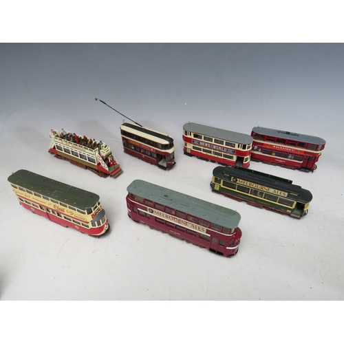 440 - NINETEEN MODEL TRAMS, to include Blackpool examples