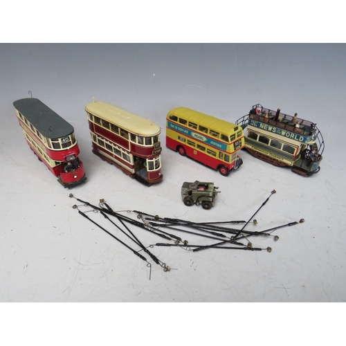 440 - NINETEEN MODEL TRAMS, to include Blackpool examples