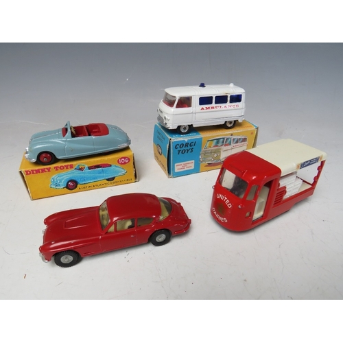 441 - FIVE BOXED CORGI VEHICLES, to include 'The Saint's car 258', Morris Minor Mini 226, Ford Zephyr 226,... 