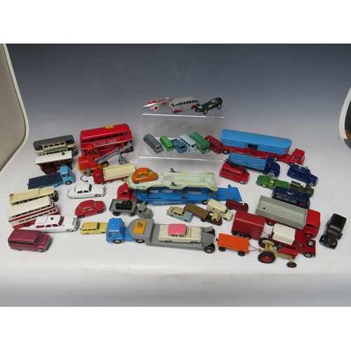 443 - A TRAY OF PLAYWORN VEHICLES BY MAINLY CORGI, Lesney Triang etc., to include vintage examples, Corgi ... 