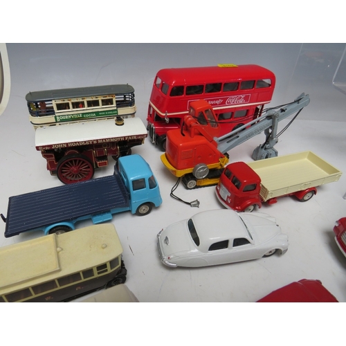 443 - A TRAY OF PLAYWORN VEHICLES BY MAINLY CORGI, Lesney Triang etc., to include vintage examples, Corgi ... 