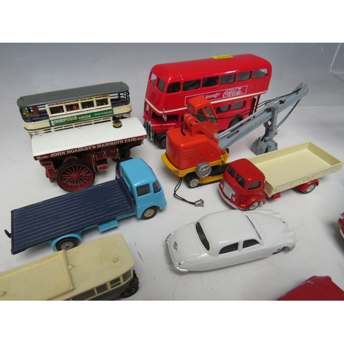 443 - A TRAY OF PLAYWORN VEHICLES BY MAINLY CORGI, Lesney Triang etc., to include vintage examples, Corgi ... 