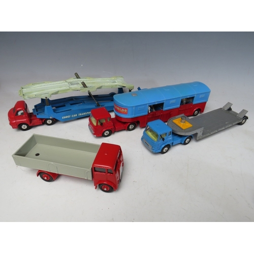 443 - A TRAY OF PLAYWORN VEHICLES BY MAINLY CORGI, Lesney Triang etc., to include vintage examples, Corgi ... 