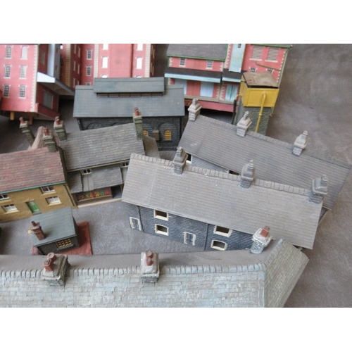 399 - THREE BOXES OF 00 GAUGE BUILDINGS, both plastic and card, together with 00 gauge model station build... 