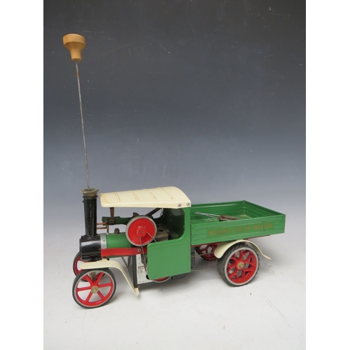 371 - A BOXED MAMOD STEAM WAGON SW1, to include spirit lamp and detachable steering extension