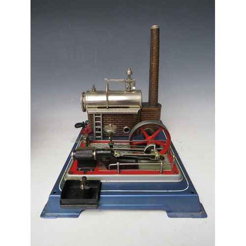 376 - A BOXED WILESCO D16 STATIC STATIONARY STEAM ENGINE