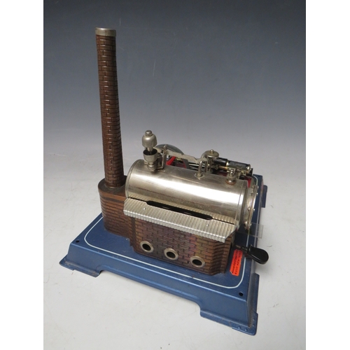 376 - A BOXED WILESCO D16 STATIC STATIONARY STEAM ENGINE