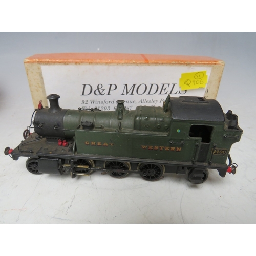 411 - FOUR 00 GAUGE SCALE TANK MODEL KITS, to include BR 1635, 0-6-0, black GWR, 5520, 2-6-2, green GWR 87... 