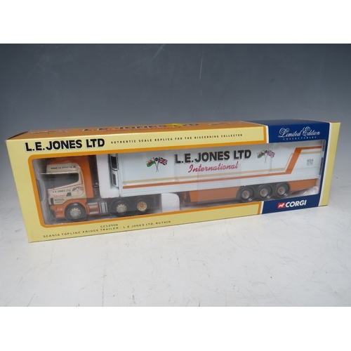 456 - FOUR BOXED CORGI 1:50 SCALE ARTICULATED LORRIES AND TRAILERS, to include Jones International Scania ... 