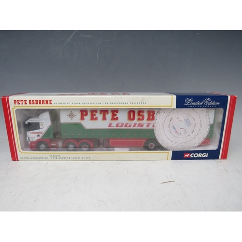 457 - FOUR BOXED CORGI 1:50 SCALE ARTICULATED LORRIES AND TRAILERS, to include ARR Craib MAN flatbed CC120... 