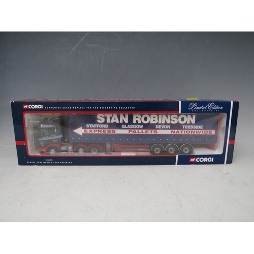 460 - FOUR CORGI 1:50 SCALE ARTICULATED LORRIES, to include Stan Robinson Scania CC12205, Olivers Scania C... 