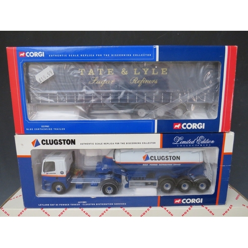 461 - THREE BOXED CORGI 1:50 SCALE ARTICULATED LORRIES AND TRAILERS, to include Marshalls Scania dropside ... 