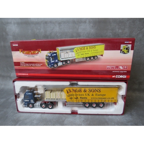 470 - FOUR BOXED CORGI 1:50 SCALE HAULIERS OF REKNOWN ARTICULATED LORRIES AND TRAILERS, to include DAF Hig... 