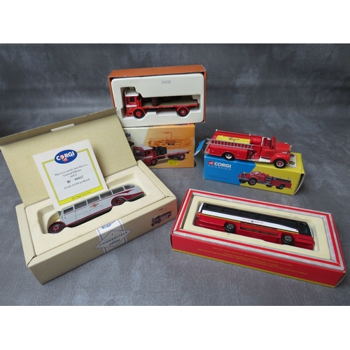 474 - A TRAY OF MIXED BOXED DIE CAST VEHICLES, to include Corgi Stirlings choice, Corgi Tellus Midland Red... 