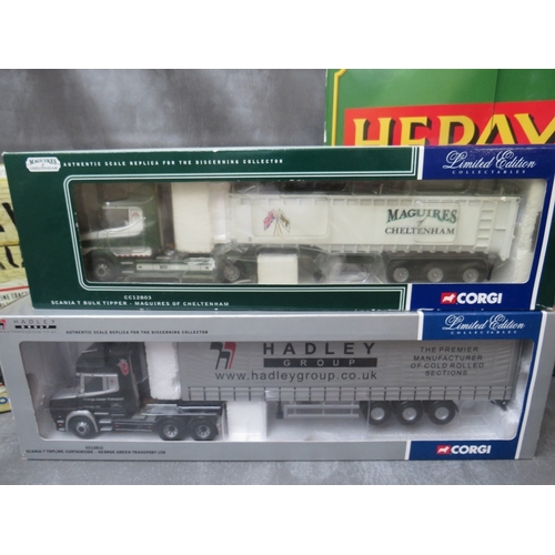 477 - A TRAY CONTAINING FOUR BOXED CORGI VEHICLES, to include 1:50 scale H E Payne limited edition set wit... 